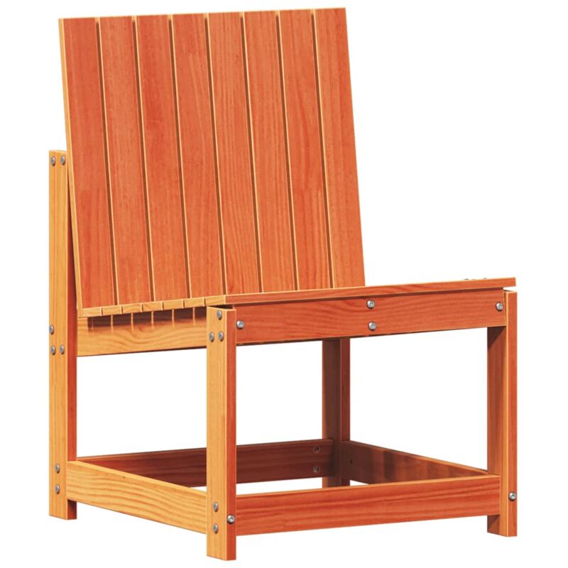 Chaise de jardin cire marron 50,5x55x77 cm bois de pin massif Vidaxl