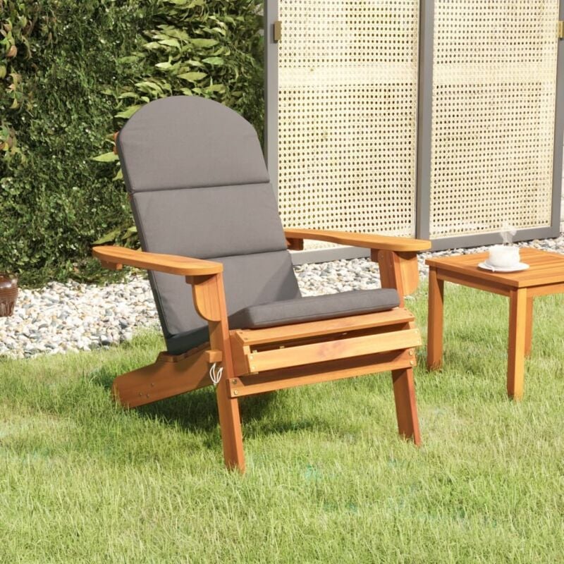 Vidaxl - Chaise de jardin Adirondack avec coussins bois massif d'acacia