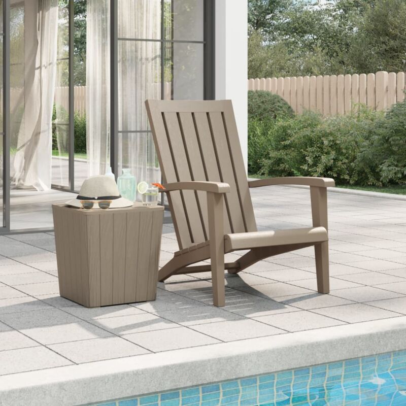 Vidaxl - Chaise de jardin Adirondack marron clair polypropylène
