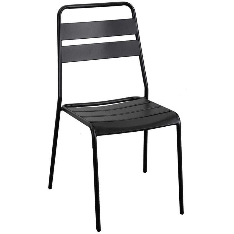 Chaise de jardin Anthracite 50x54 cm h 87 cm en Métal mod. Rovigo