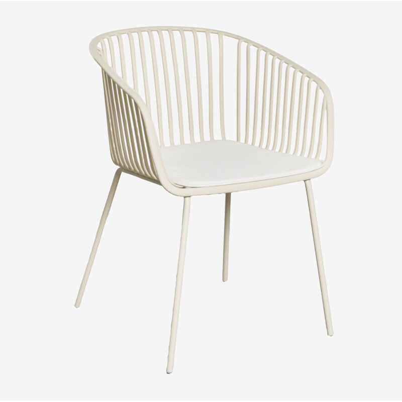 Chaise de jardin avec accoudoirs en acier et polypropylène Aradina SKLUM Beige Lin Chaise de jardin avec accoudoirs en acier et polypropylène Aradina SKLUM Beige Lin
