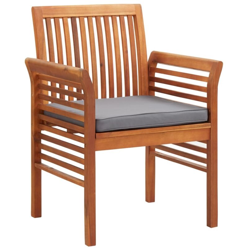 Vidaxl - Chaise à dîner de jardin avec coussin Bois d'acacia massif