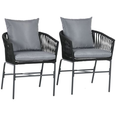 Chaise-de-jardin-avec-coussins-lot-2-sièges-bohème-120kg-cadre-métal-noir-57x60x71cm