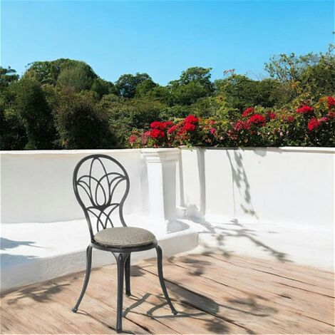 Chaise de jardin bistrot gris foncé