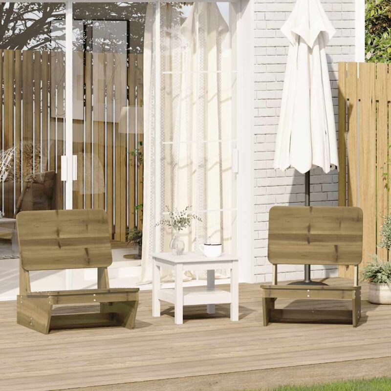 Chaises de jardin lot de 2 60x64x70,5 cm bois de pin imprégné - Vidaxl