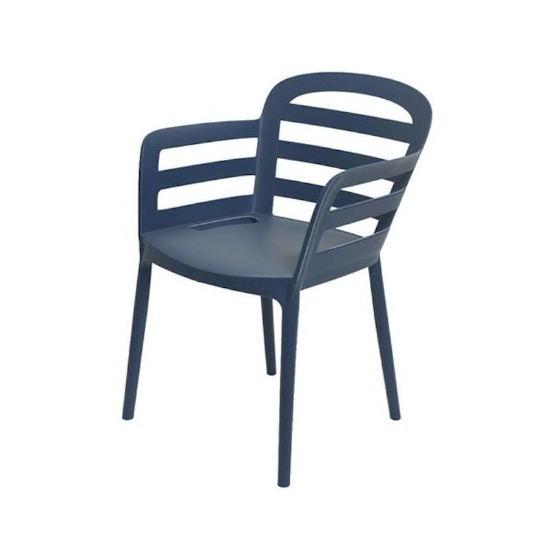 Iperbriko - Chaise de jardin bleue Boston - Jardideco