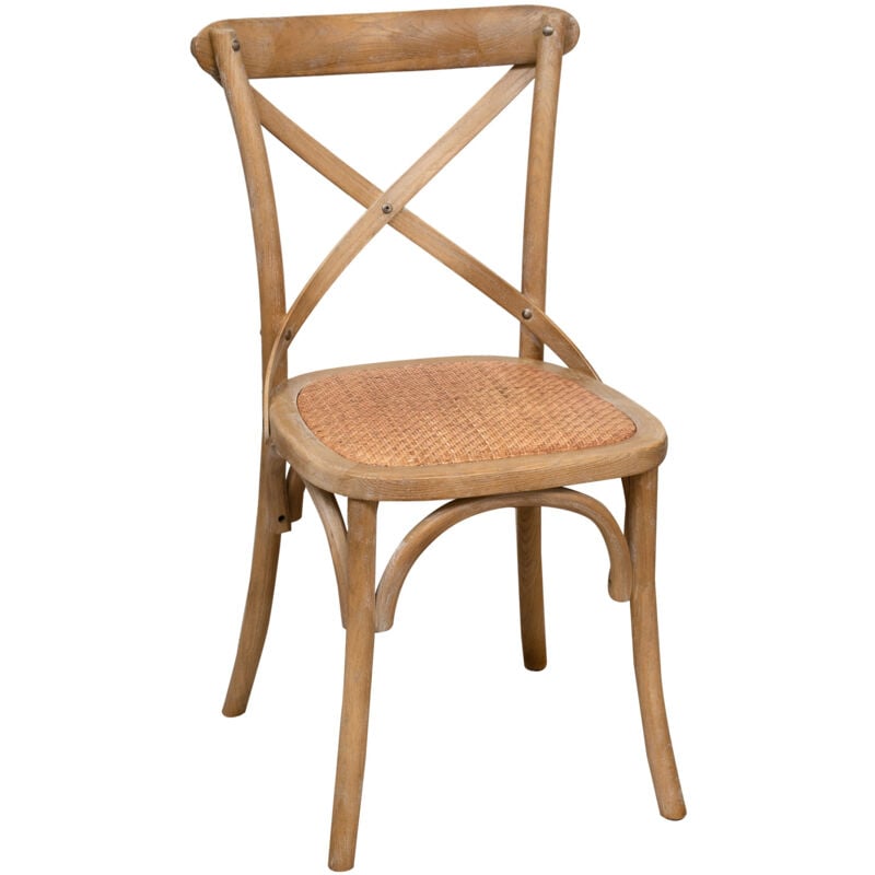 Biscottini - Chaise de jardin Chaise en bois Chaise de salle à manger Chaises de restaurant modernes Chaise cusine Thonet rustique 47x87x51cm
