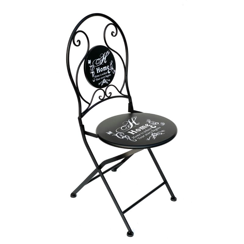 Dandibo - Chaise de jardin Métal Noir 96130 Chaise en métal Home Jardin Vintage Fer Moderne Chaise en fer Rétro