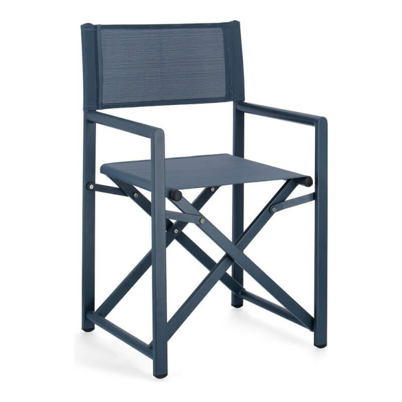 Iperbriko - Chaise de metteur en scène pliante bleu marine Taylor