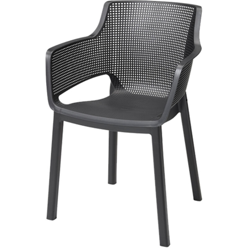 Chaise de jardin Elisa - Lot de 4 - Anthracite - Keter