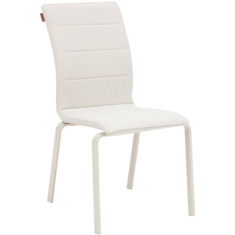 Chaise de jardin empilable Diese ivoire & argile aluminium et texaline - Hespéride