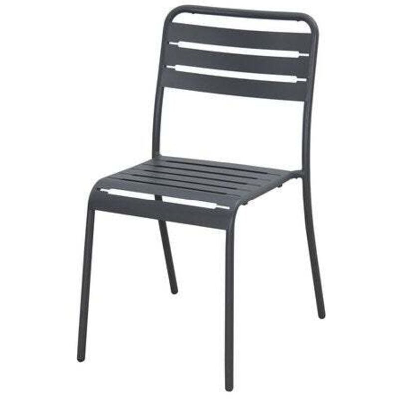Centrale Brico - Chaise De Jardin En Acier Café Anthracite