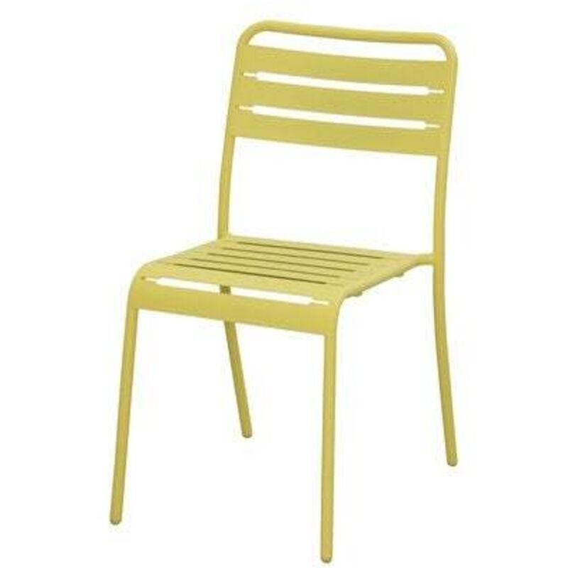 Centrale Brico - Chaise De Jardin En Acier Café Jaune