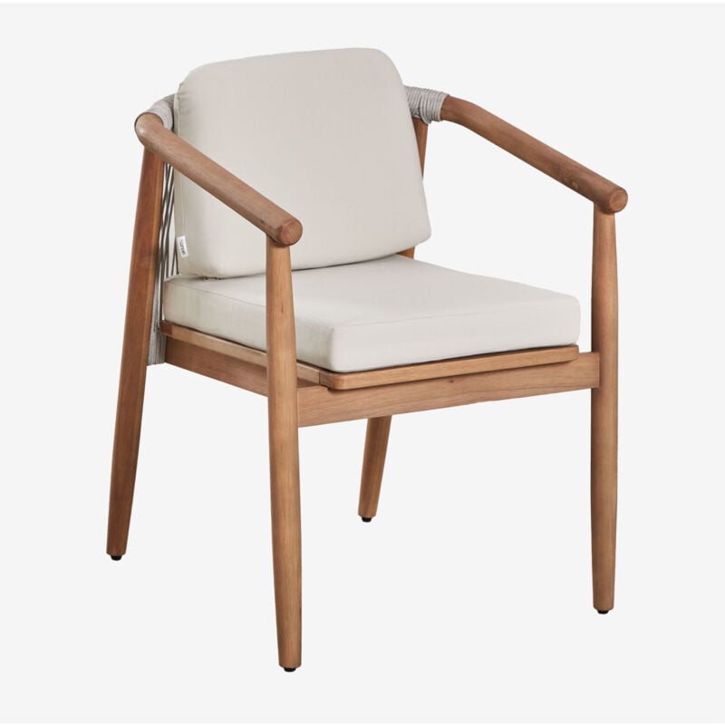 Chaise de jardin en bois d'eucalyptus Aderyn avec accoudoirs Sklum