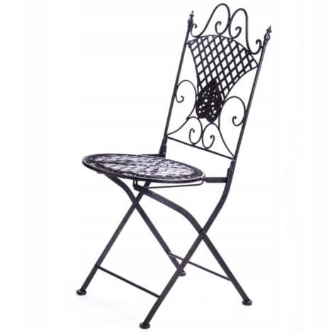 Chaise de jardin en métal marron de style provençal