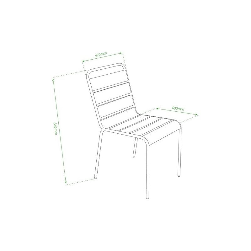 Jardin Palavas Métal Chaise En De TKlc3FJu15
