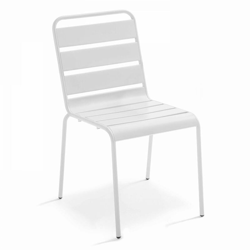 Chaise de jardin en métal blanc - Palavas