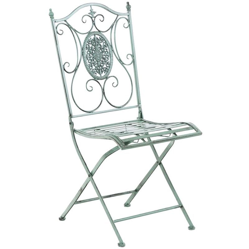 Chaise de fer élégante rétive disponible en différentes couleurs colore : Vert antique