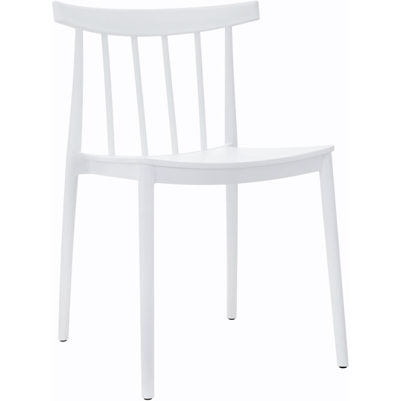 Oviala - Chaise de jardin en polypropylène blanche - Blanc