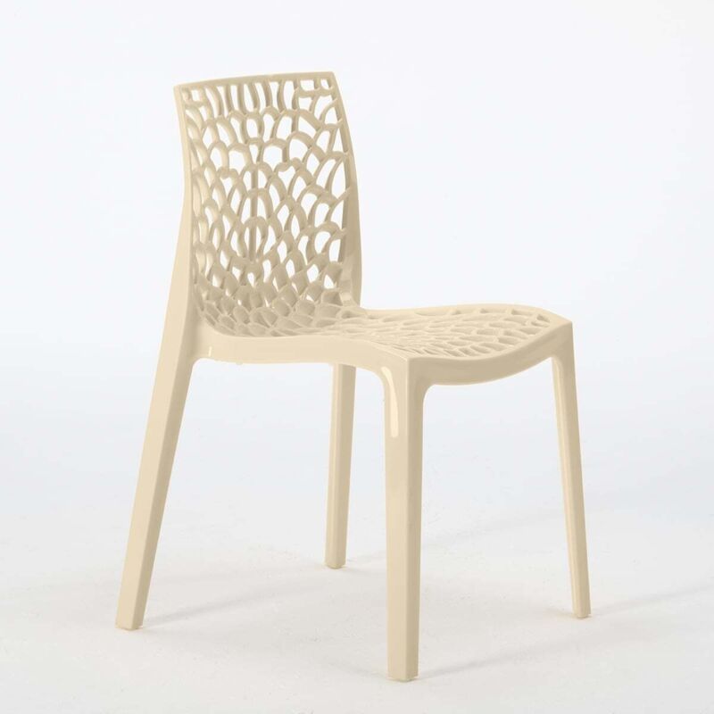 Centrale Brico – Chaise de bar empilable en polypropylène Highmopp – Dossier ergonomique – Dimensions 52 x 52,5 x 81 cm – Conformité EN 15373 : 2007