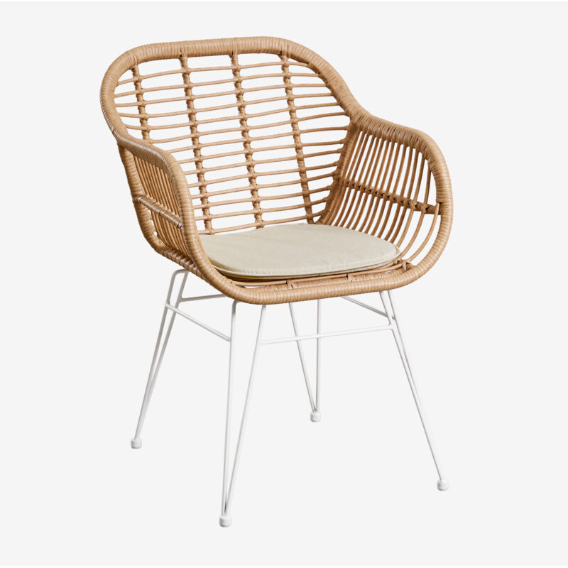 Chaise de jardin en osier synthétique Zole SKLUM Blanc