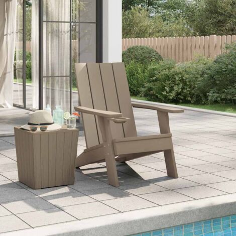 Chaise de jardin  Fauteuil de Jardin scandinave Adirondack marron clair 75x88,5x89,5 cm PP 75117