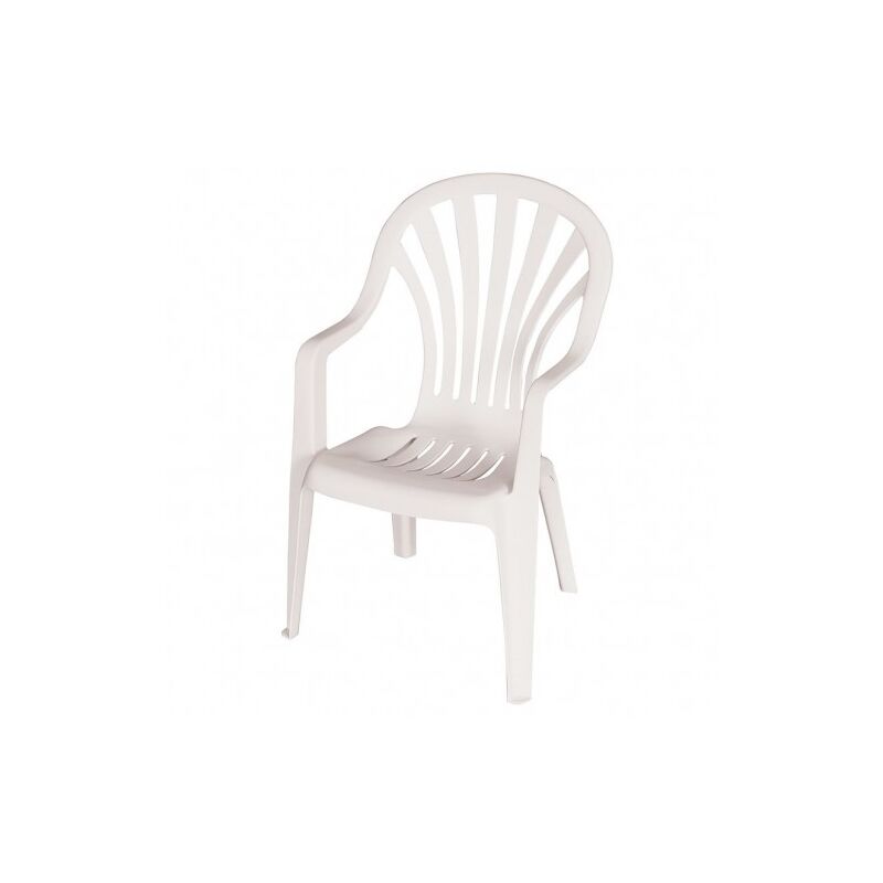 Ehlis - fauteuil haut monobloc. blanc