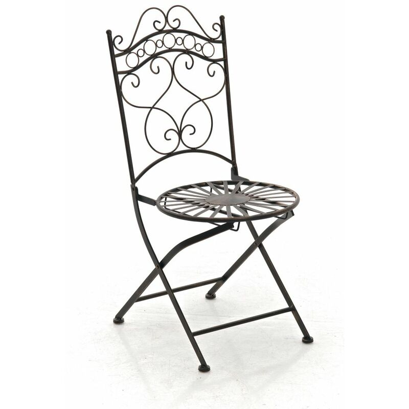 CLP - Chaise de jardin conception élégante en métal finement détaillé diverses couleurs colore : Bronze