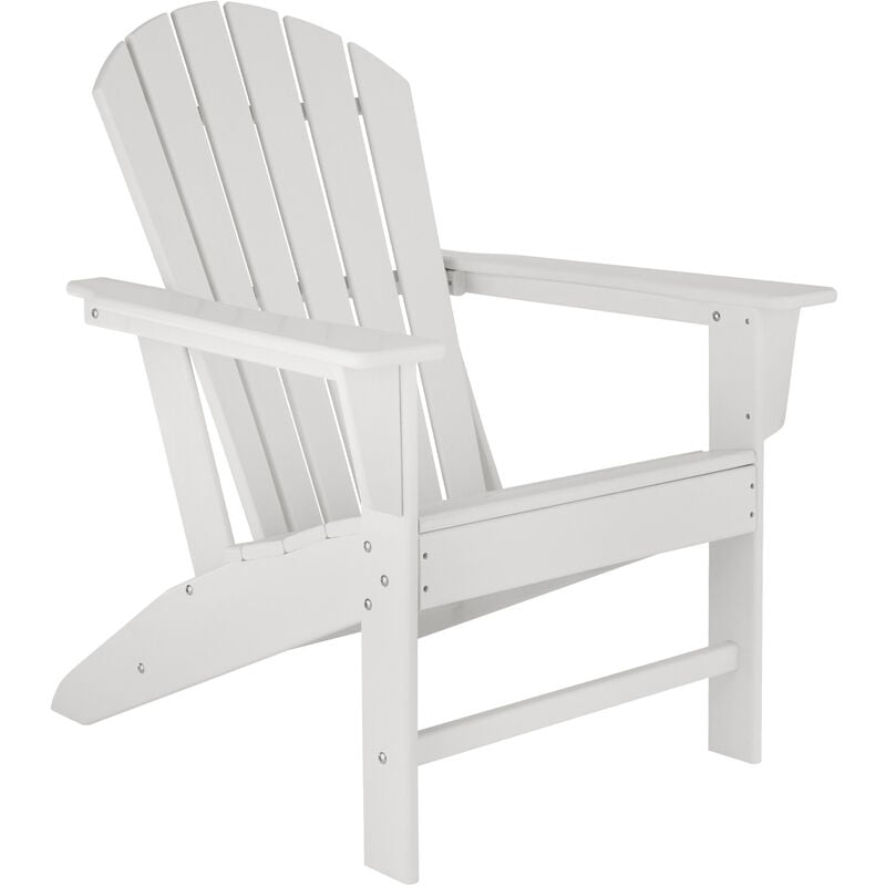 Chaise de jardin - fauteuil de jardin, fauteuil extérieur, chaise extérieur - blanc/blanc