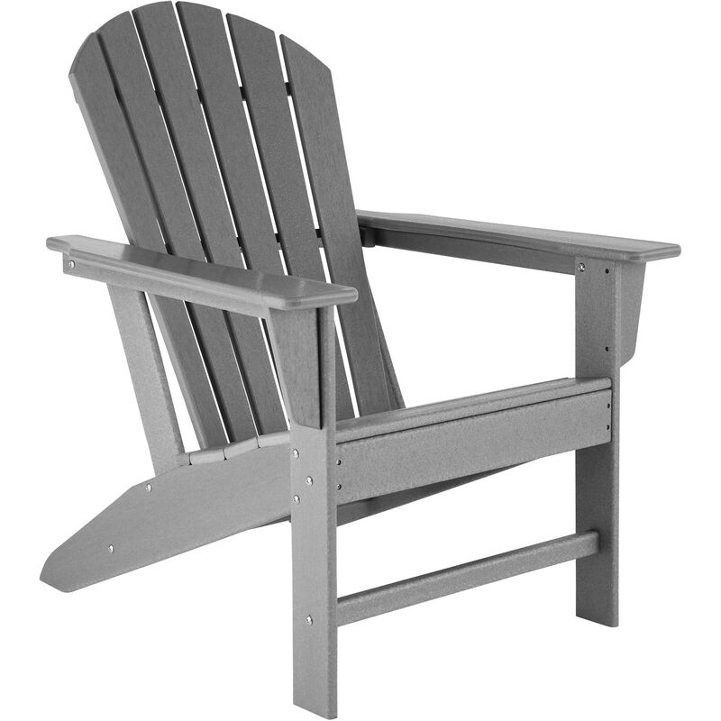 Tectake - Chaise de jardin - fauteuil de jardin, fauteuil extérieur, chaise extérieur - gris clair