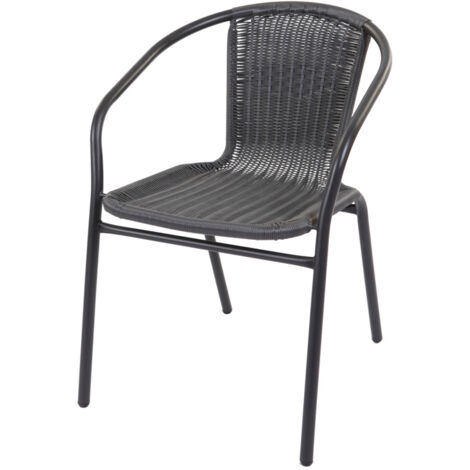 Chaise de jardin Linder Exclusiv RATAN Gris foncé/Noir