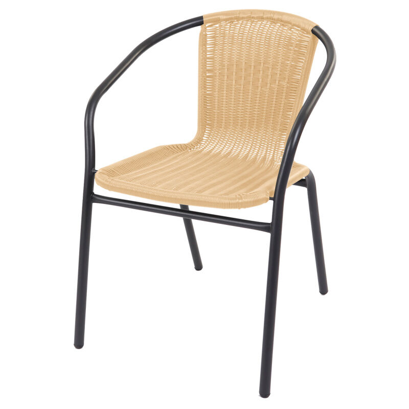 Chaise de jardin Linder Exclusiv ratan Gris foncé/Beige