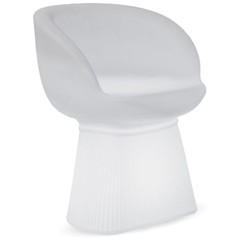 Mallorca Siège rond avec éclairage extérieur et intérieur, très résistant. Chargement solaire ou par batterie. Lumière rgb