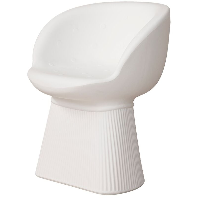 Mallorca Siège rond très résistant pour l'intérieur et l'extérieur. Fabriqué en polyéthylène