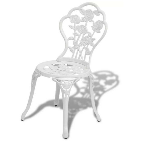 Chaise de jardin métal coulé blanc Dawa - Lot de 2