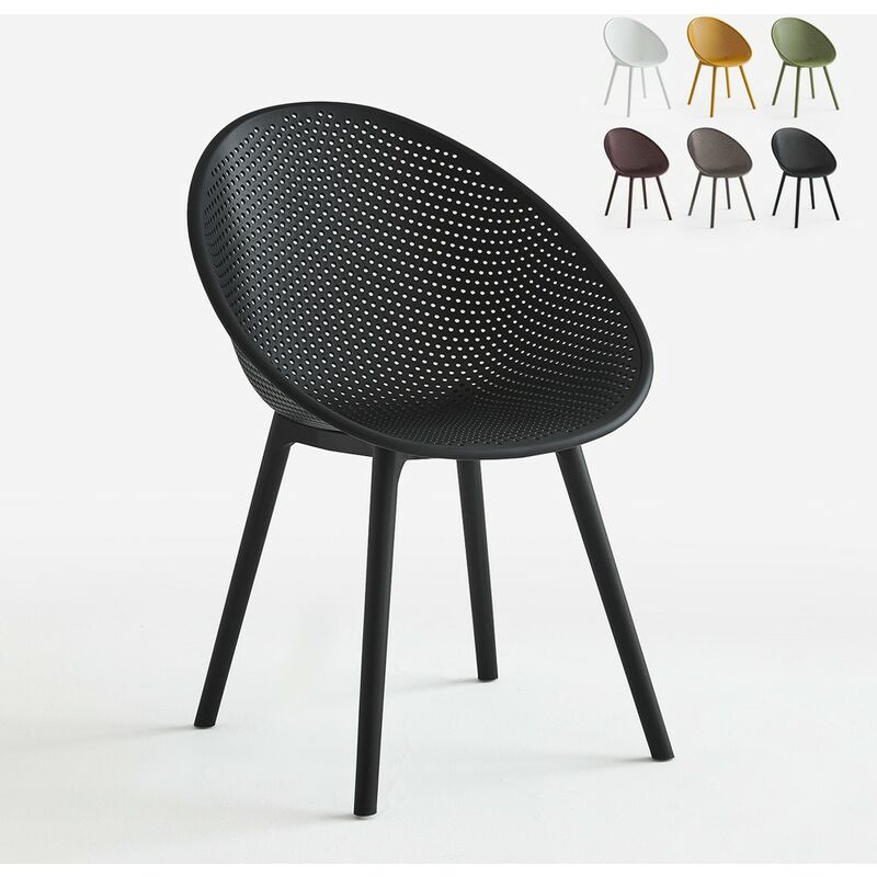 Ahd Amazing Home Design - Chaise de jardin moderne extérieur cuisine salle à manger Arielle Couleur: Noir