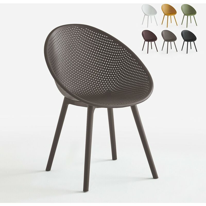 Ahd Amazing Home Design - Chaise de jardin moderne extérieur cuisine salle à manger Arielle Couleur: Gris foncé