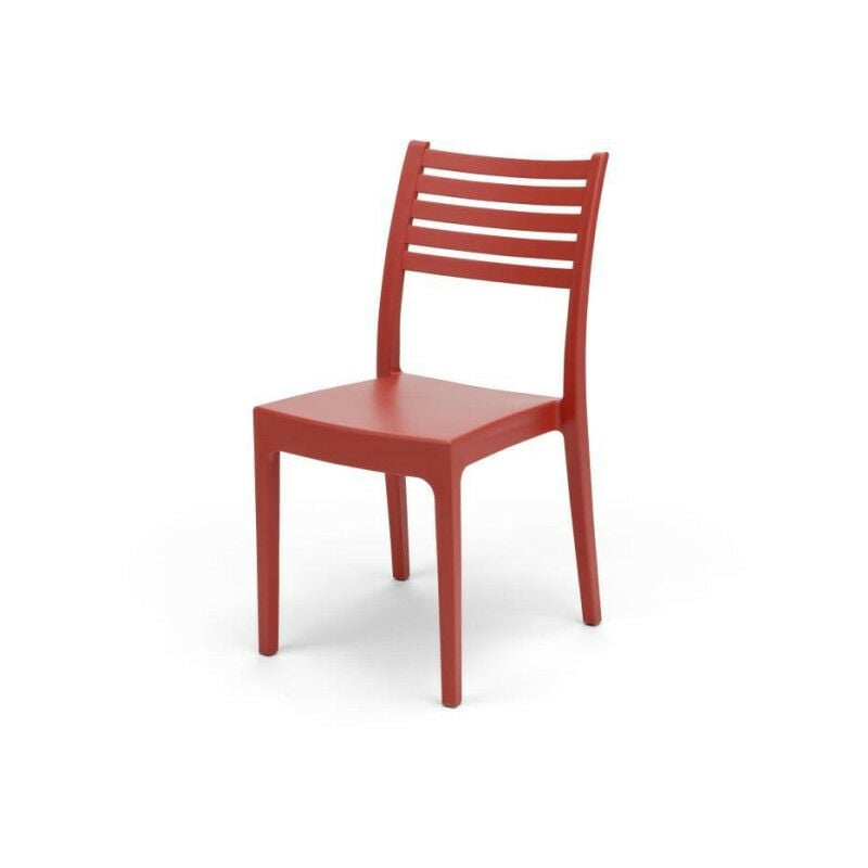 Chaise de jardin OLIMPIA ARETA - Rouge - Plastique Résine - 52 x 46 x H 86 cm