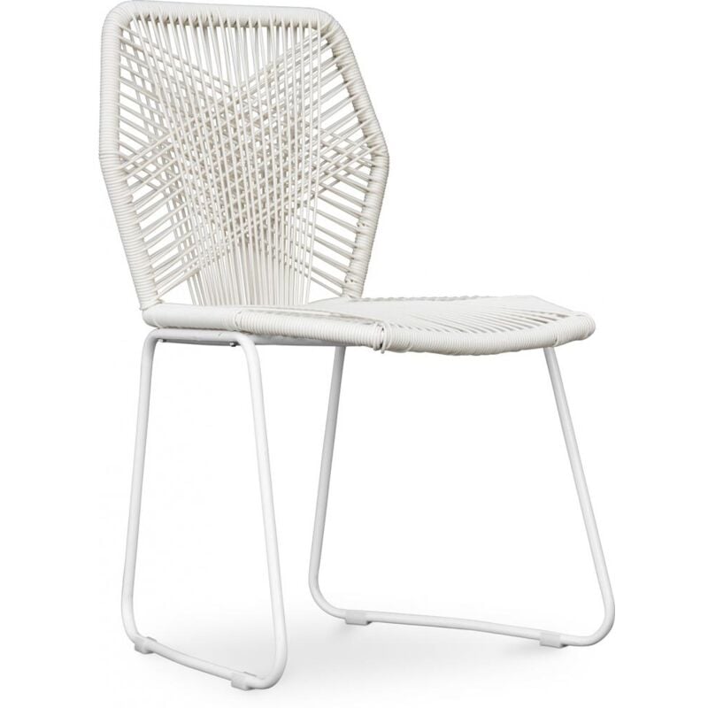 Privatefloor - Chaise de jardin Style Patricia Urquiola Tropicalia - Piètement blanc Blanc