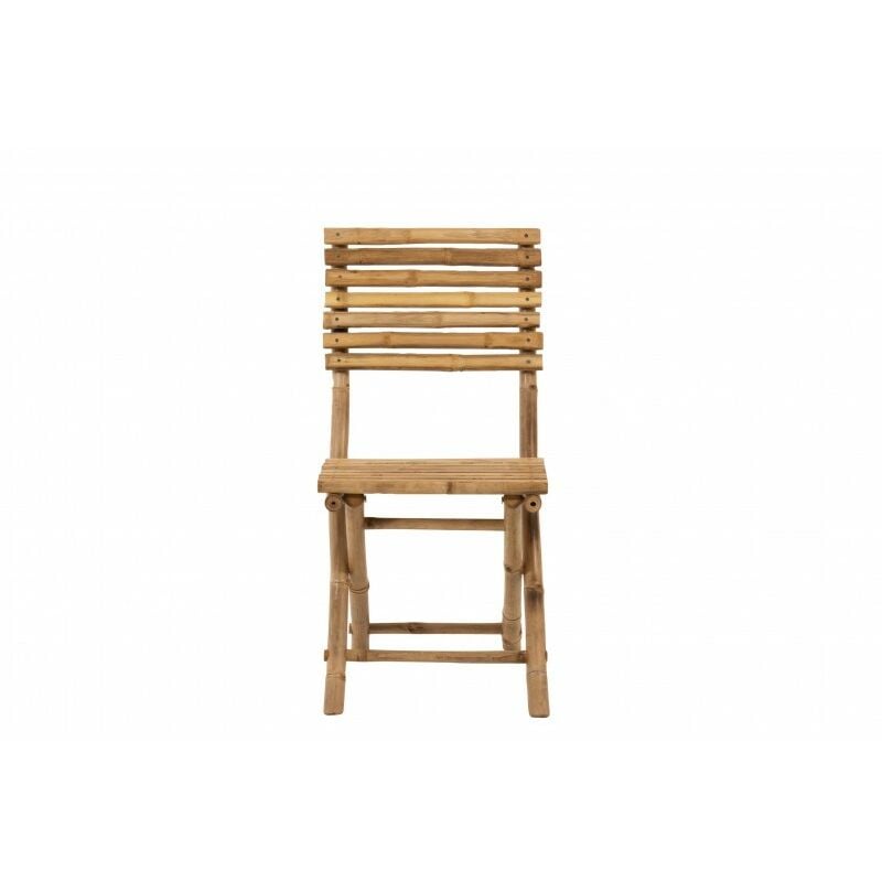 Jolipa - Chaise pliante en bois naturel 54x45x85 cm - Naturel