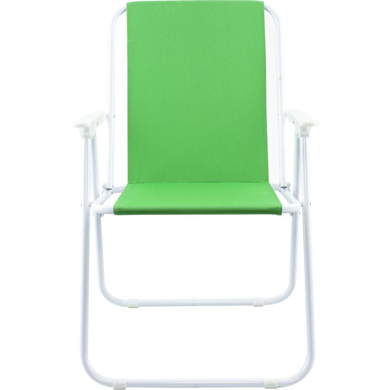 Mediawave Store - Chaise de jardin pliante en acier Sea Beach Relax pour le camping Couleur: Vert