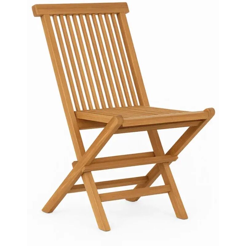 Meubletmoi - Chaise de jardin pliante en bois de teck massif huilé - ancolie