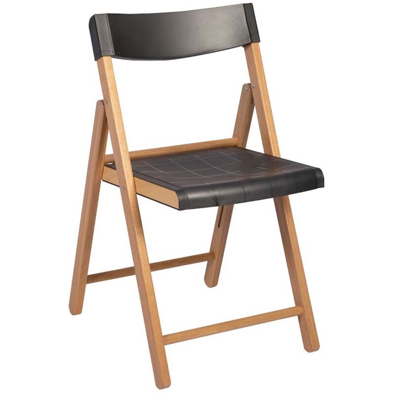 Chaise de jardin pliante en teck fsc et plastique