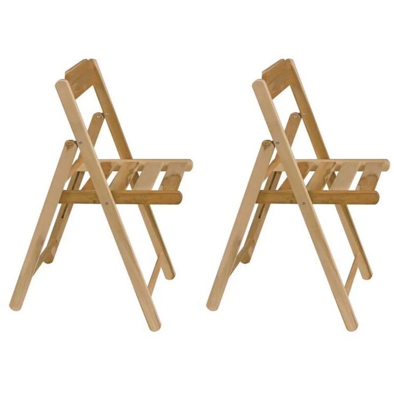 Chaise de jardin pliante en teck fsc (Lot de 2)