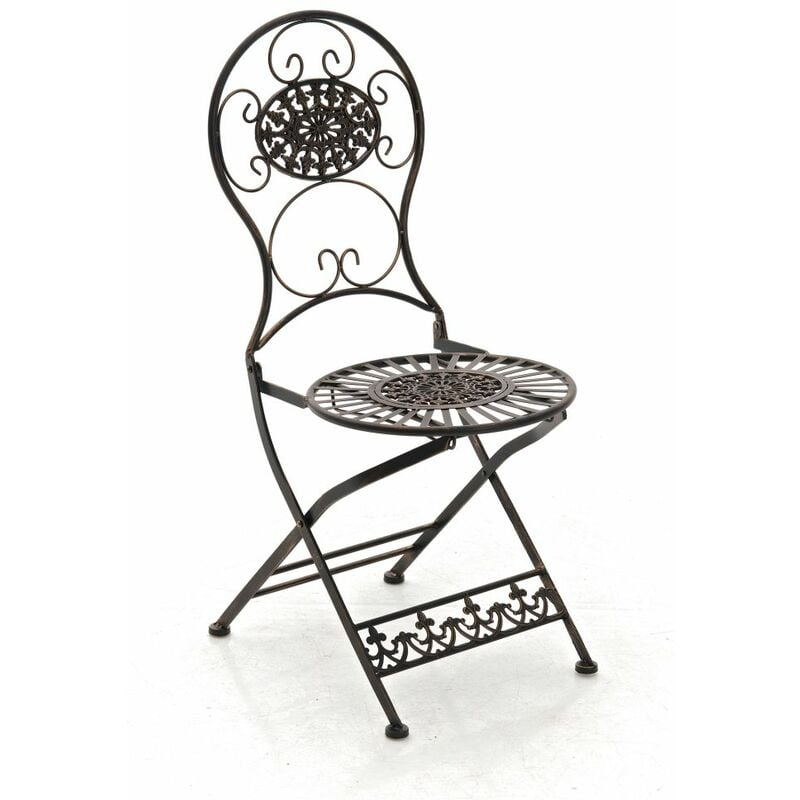 Chaise de jardin pliante avec différentes couleurs Éléments décoratifs romantiques colore : Bronze