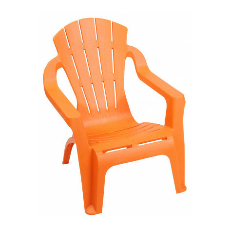 Chaise de Jardin pour Enfant Lounge Plastique Orange - Orange