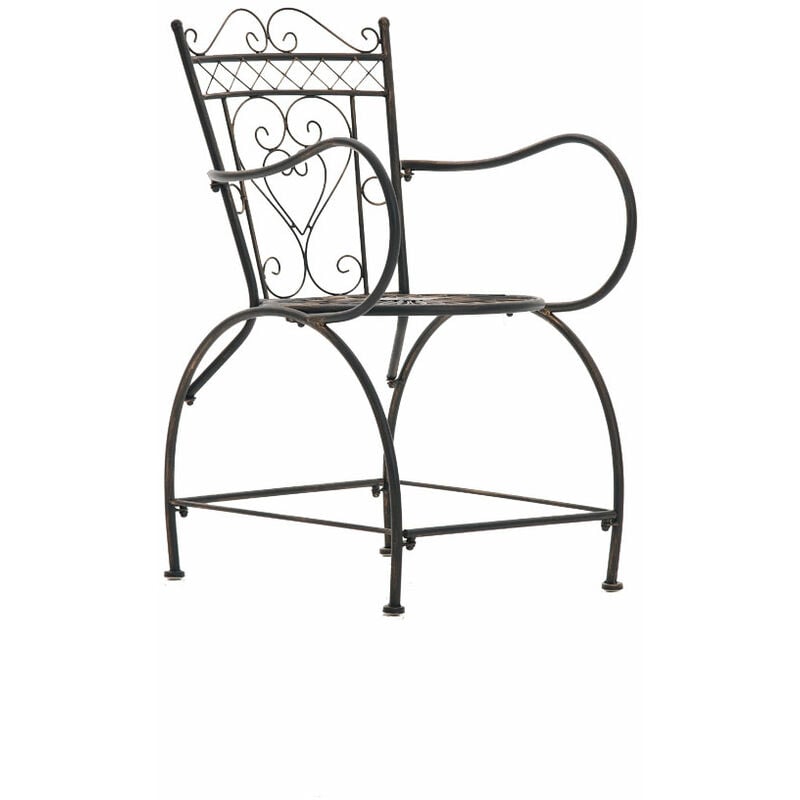 Chaise de jardin robuste avec design arrondi dans différentes couleurs colore : Bronze