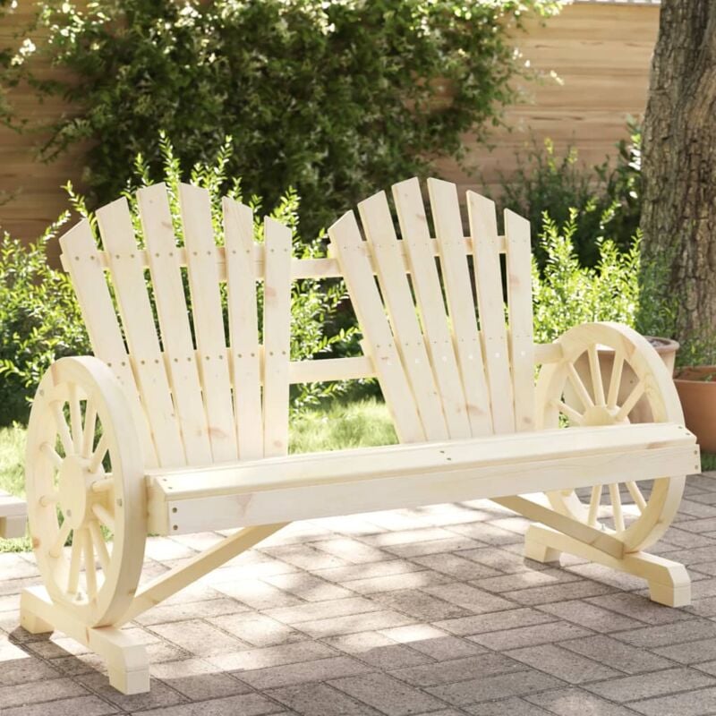 Chaise de jardin,Siège de Terrasse Chaise d'extérieur Adirondack 2 places bois de sapin massif CFW558440