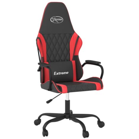 Chaise de jeu  Chaise de Gaming Noir et rouge Similicuir