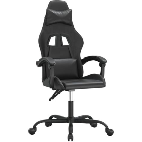 Chaise de jeu  Chaise de Gaming Noir Similicuir